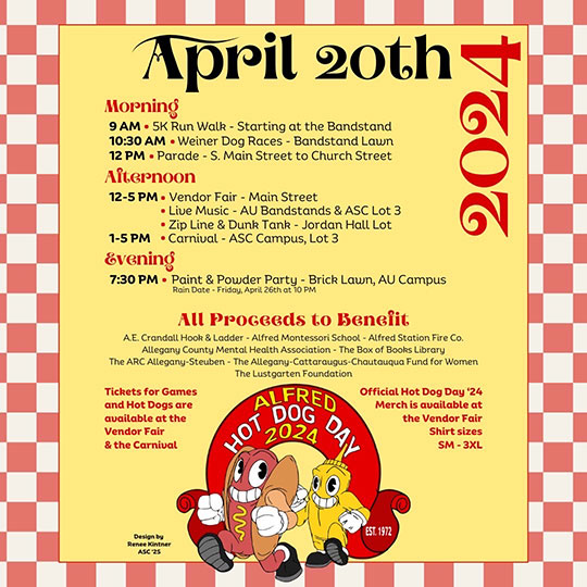 poster promoting hot dog day