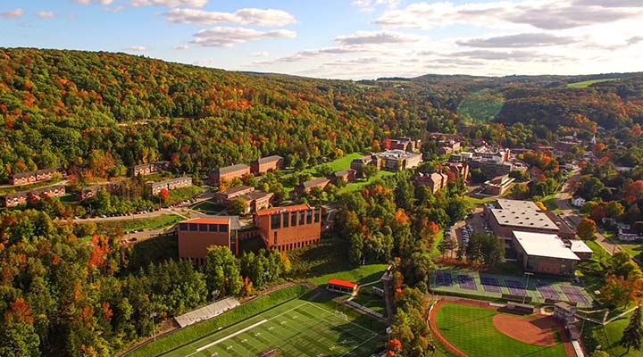 drone view of Alfred