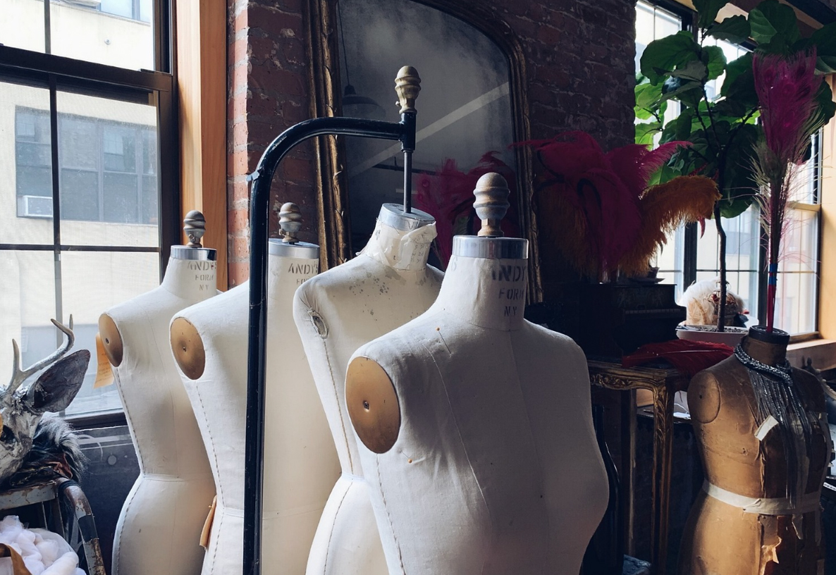 A photo of a mannequins in a workshop