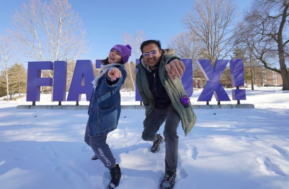 A photo of Alfred University students