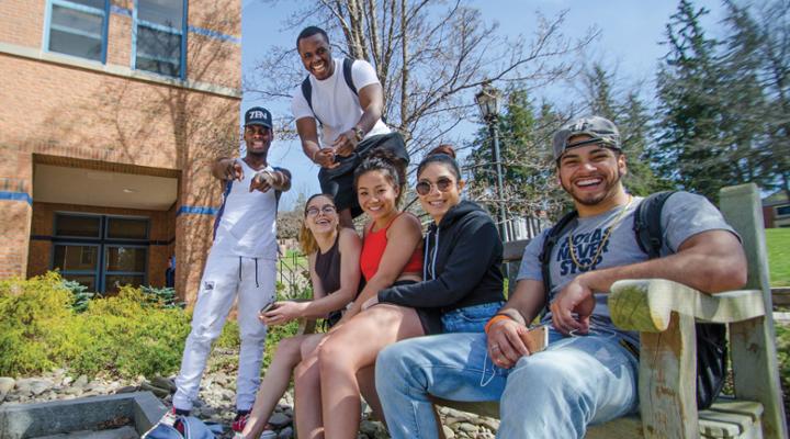 A photo of students at Alfred University