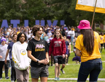 A photo of an Alfred University student