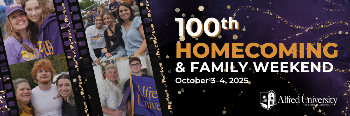 Homecoming and family weekend banner
