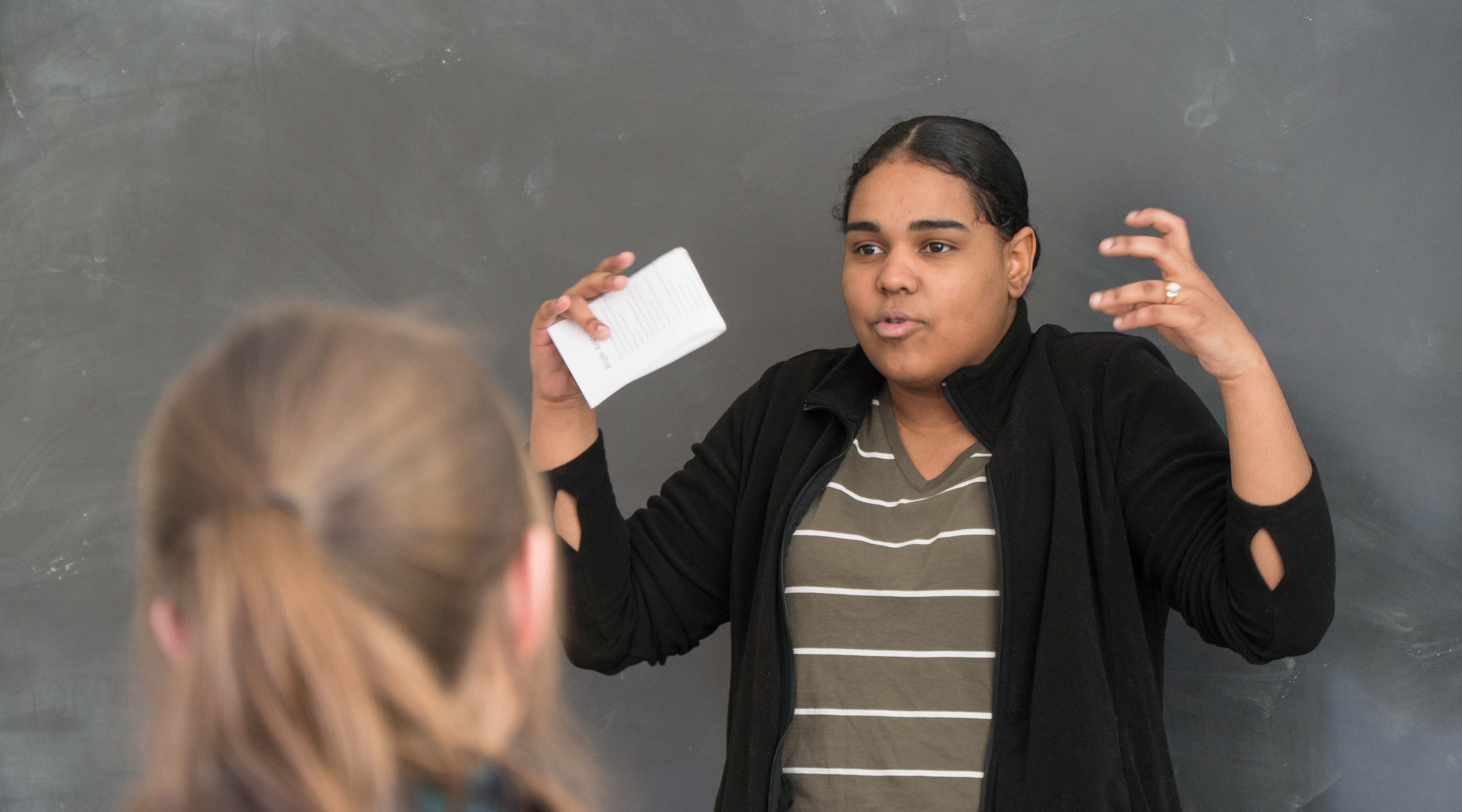 Professor teaching a class