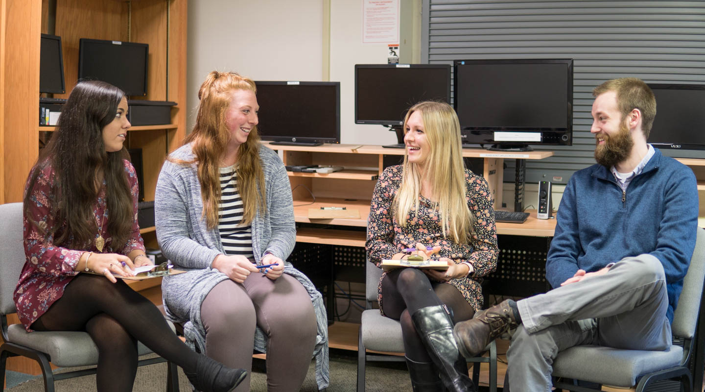 students in counseling demonstration