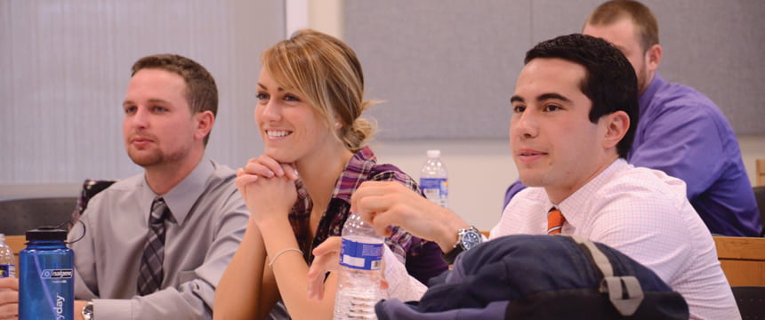 Four students in class