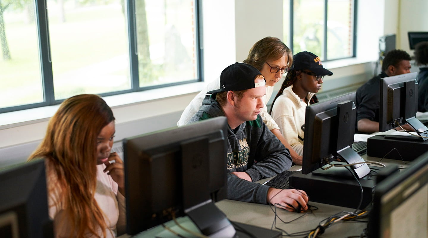 Group of students in computer lab