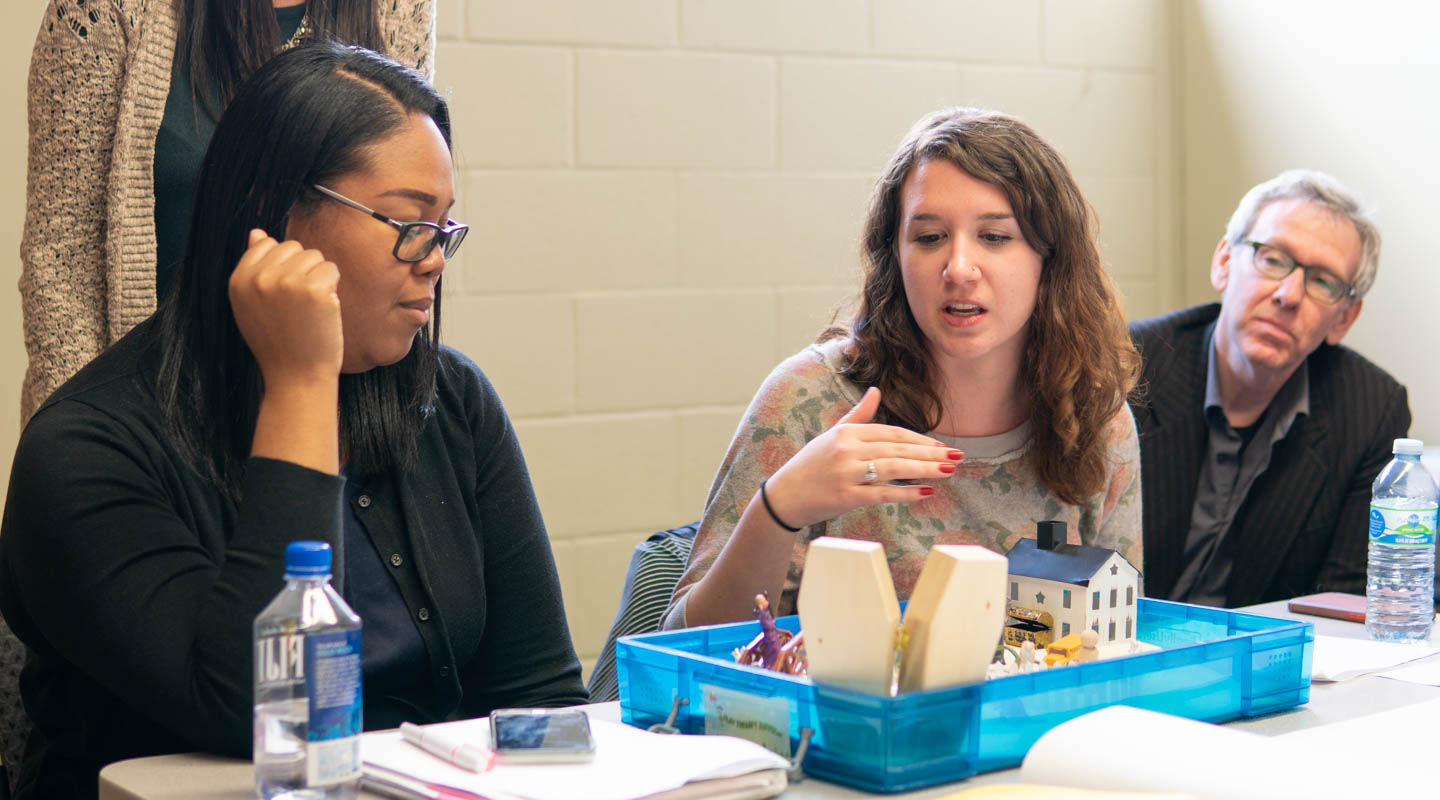 students having a discussion