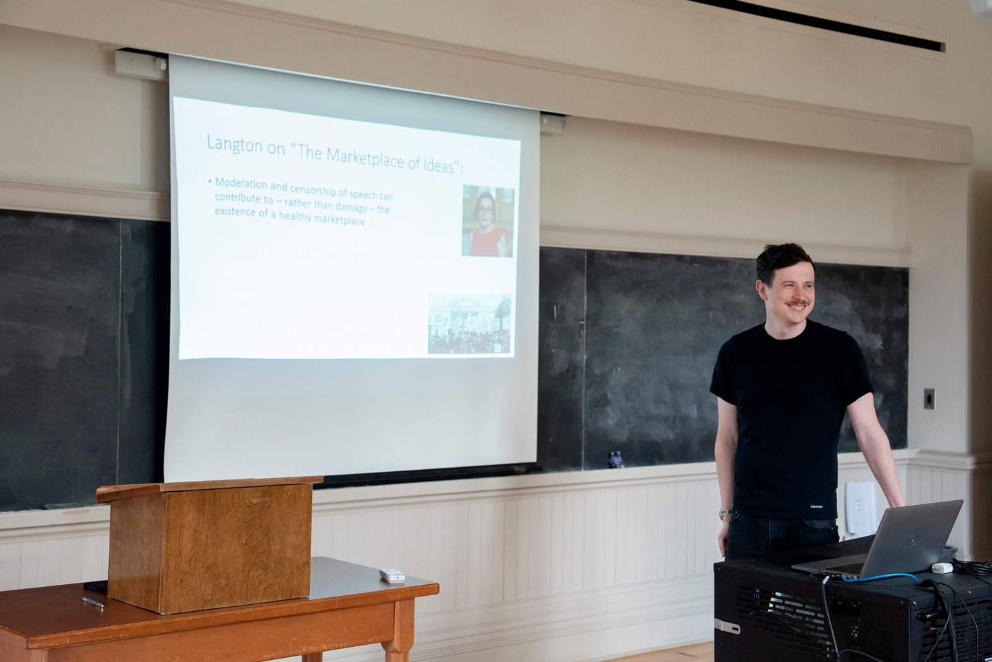 person giving presentation