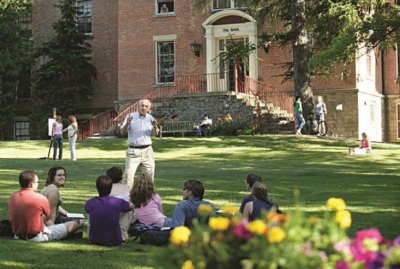 Class on the Brick lawn
