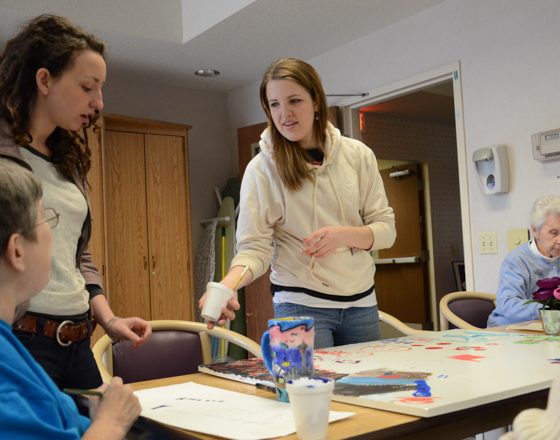 students working together on a project