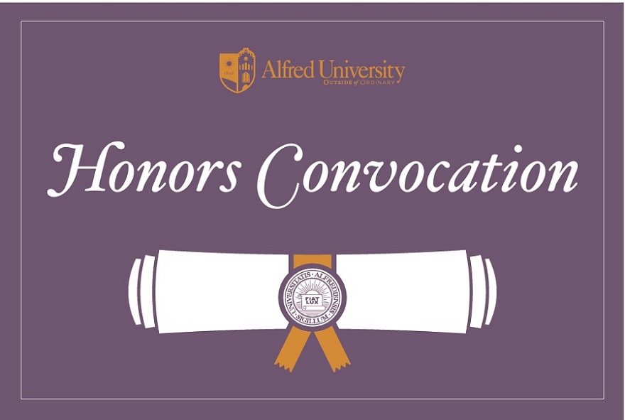A graphic design of a diploma for Honors Convocation