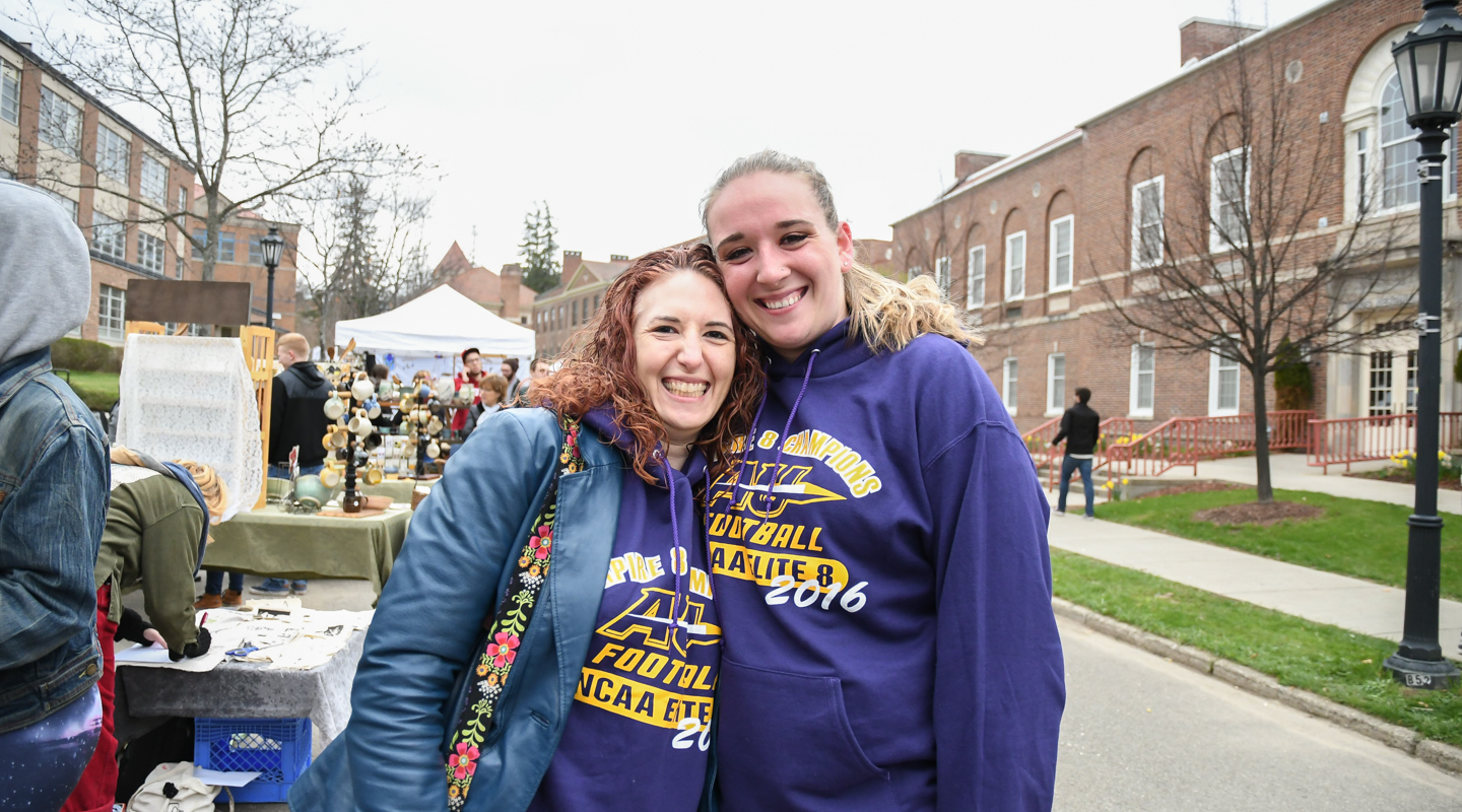 Family members at festival