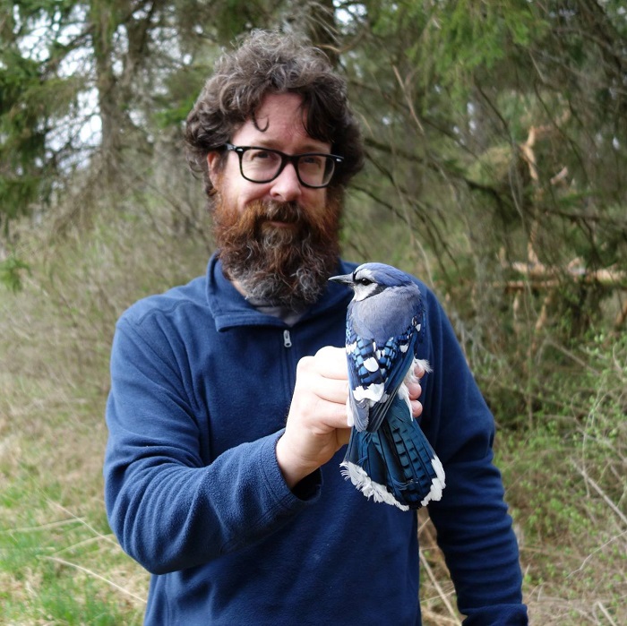 Fred Beaudry with a Blue Jay