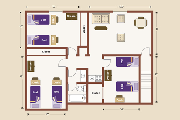 Pine Hill Suites Floor Plan