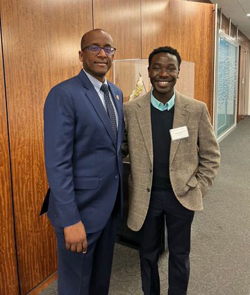 Bryan Hill '90 and Brian Ngatunga at DC Purple City Leadership Forum