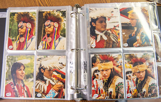 photographs of Native Americans in photo binder