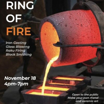 poster promoting Ring of Fire art demonstrations