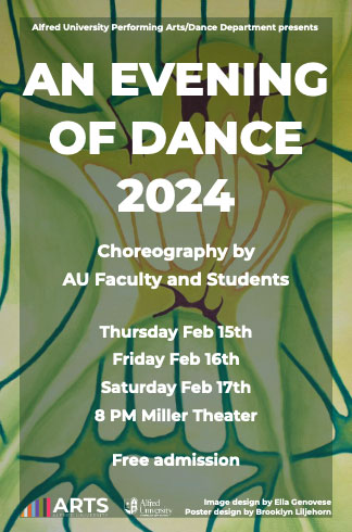 poster promoting an Evening of Dance