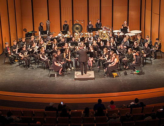 band playing on stage