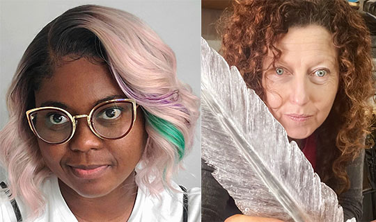 headshots of two women