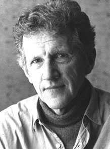 black and white headshot of man