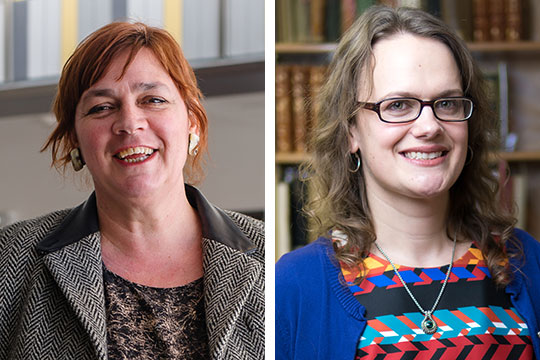 headshots of two women