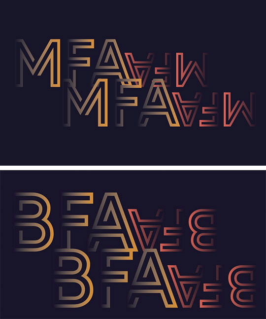 logo for MFA and BFA exhibitions