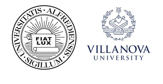 Alfred University Villanova logos