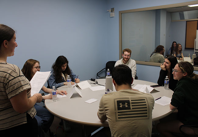 people sitting around a table