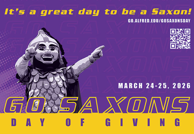 graphic image promoting Go Saxons Day of Giving