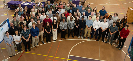 Group shot of student researchers and faculty advisors at Summer Engineering Research Institute
