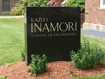 Inamori School of Engineering sign