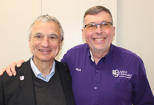 two men smiling