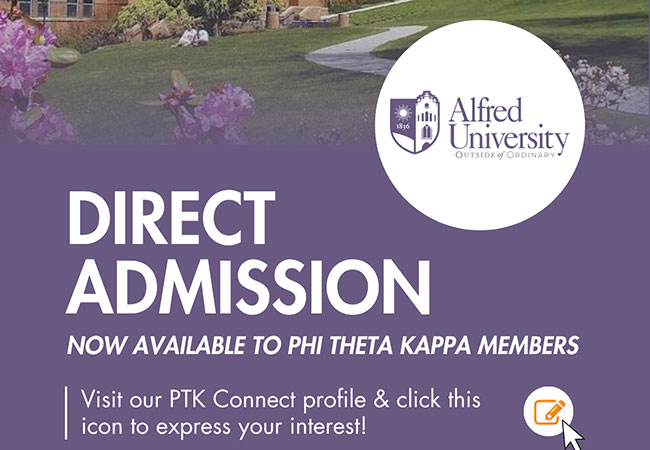 logo for Phi Theta Kappa direct admissions story