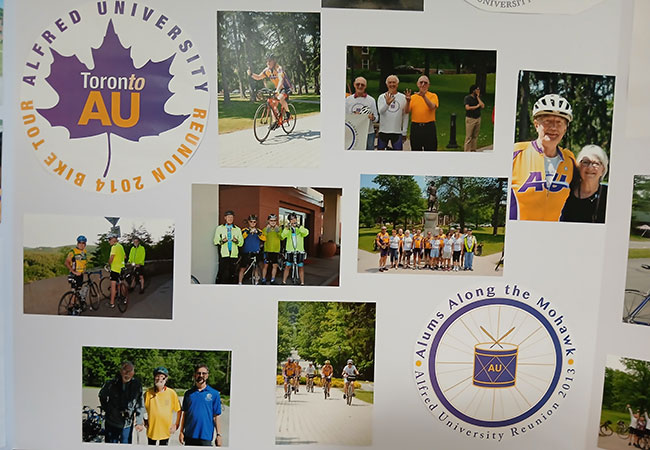 collage of images of bicyclists