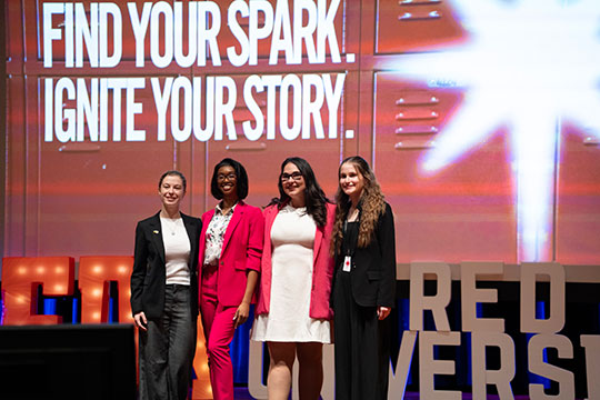 group of speakers at TEDx event