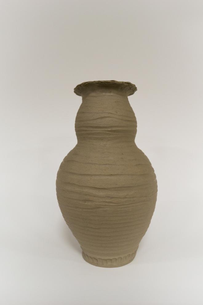ceramic beige Brown vase