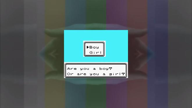 game screen asking are you a boy or a girl