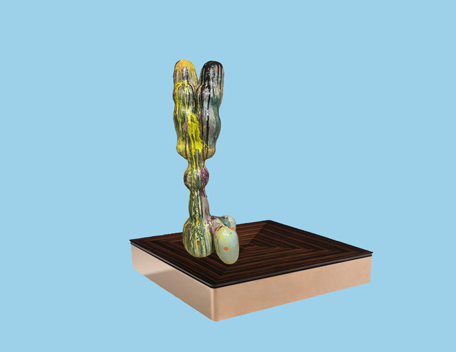Glazed Ceramic, Coffee Table, Digitally Altered