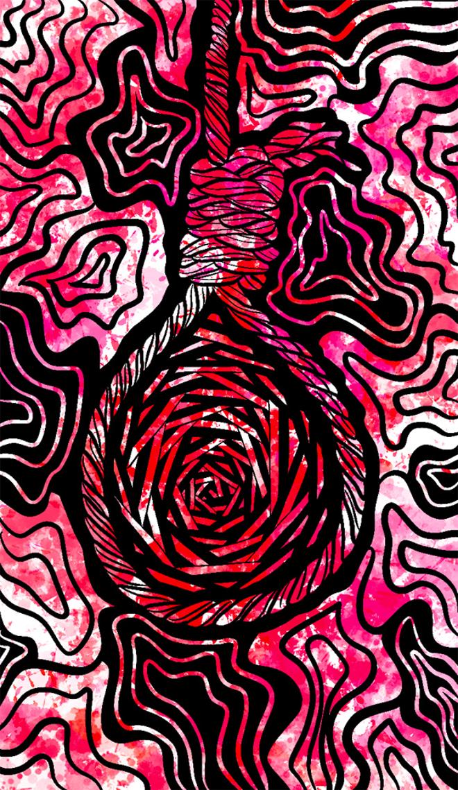 Red Pink The Hanged Man