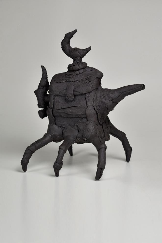 Black Basalt Figurative Teapot