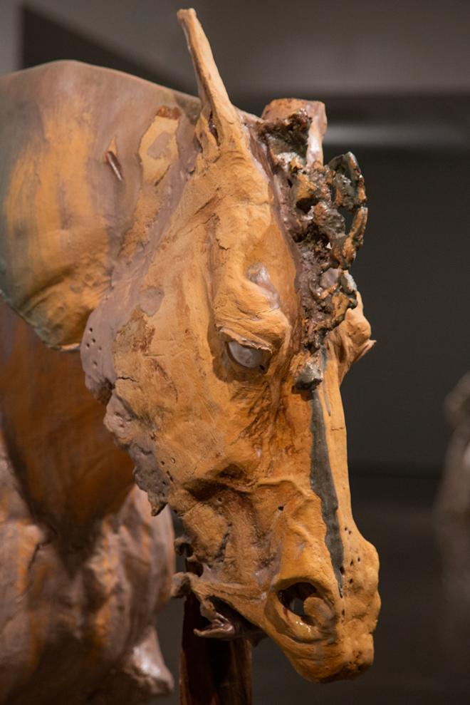 Detail of horse head sculpture 