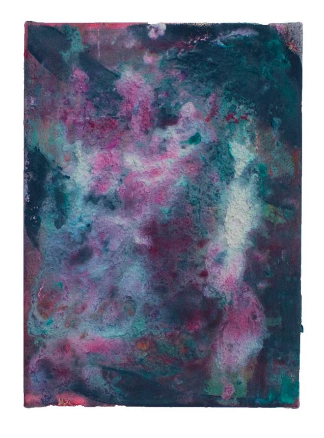 Blue, Purple, and pink abstract painting