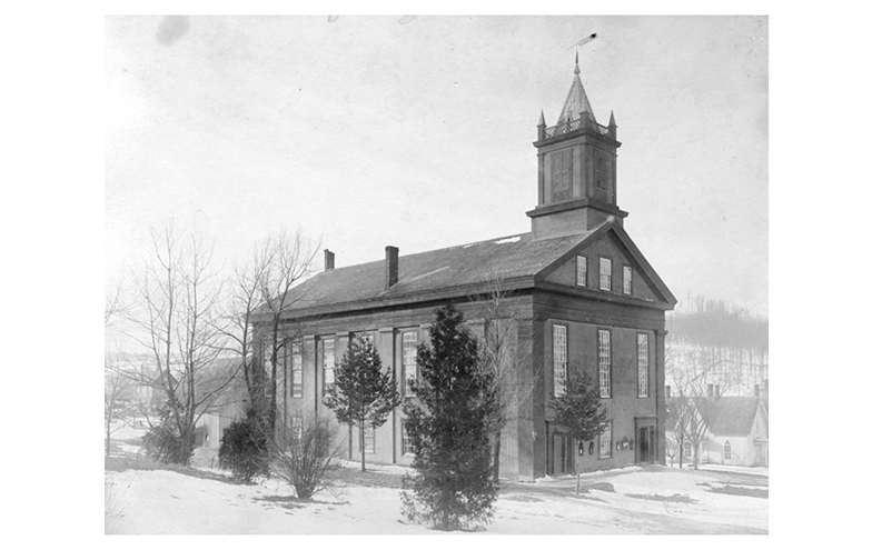 A historical photo of Alumni Hall