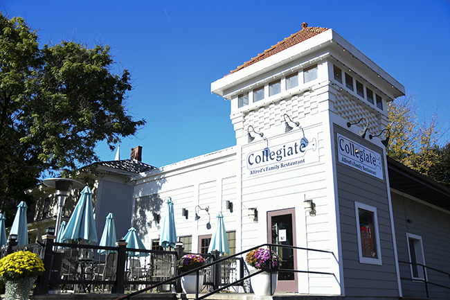 A photo of the outside of The Collegiate