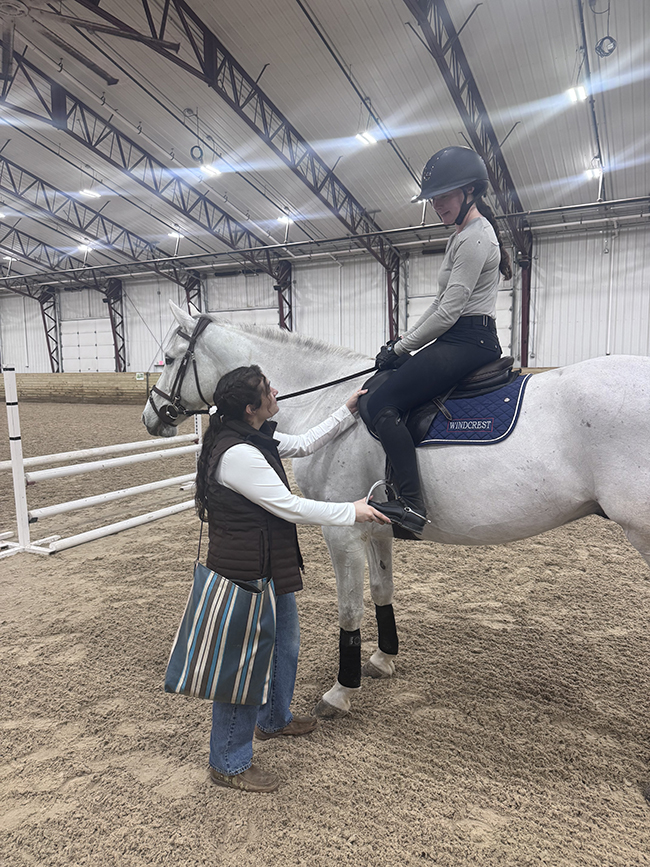 A photo of Emma Johnson consulting a client for Volitare