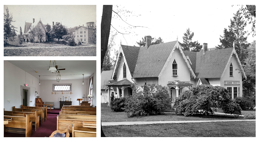 A historical photo of the Gothic Chapel