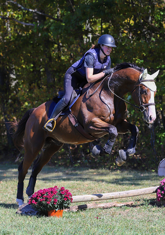 A photo of Jill Frazo riding a horse