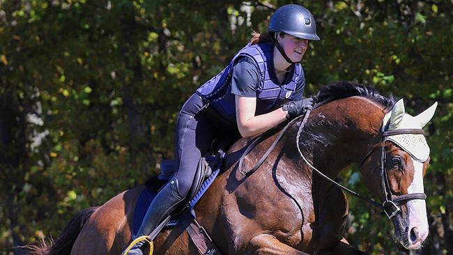 A photo of Jill Frazo riding a horse
